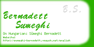 bernadett sumeghi business card