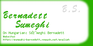 bernadett sumeghi business card